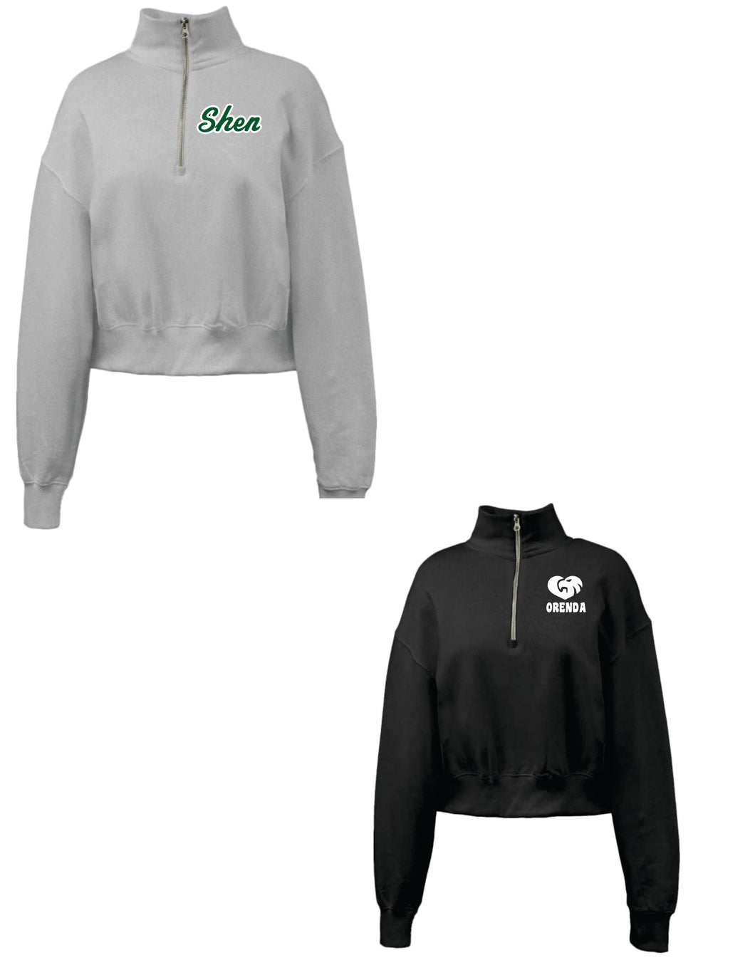 Orenda Elementary School - Ladies 1/4 Zip - Pennant Crop