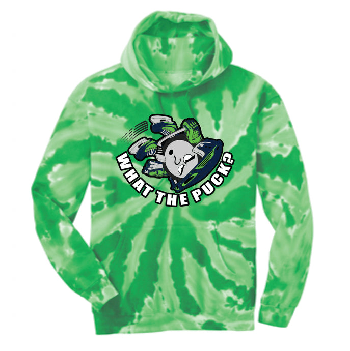 What the Puck - Green Tie Dye Unisex Hoodie