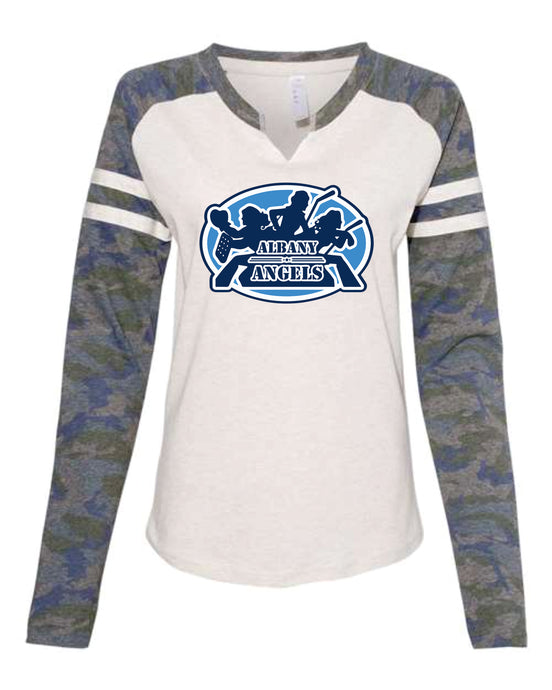 Albany Angels - Camo Sleeve Ladies 3/4 Tee - SS 3534