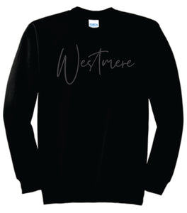 Westmere - Staff Only - Black on Black - Crew Neck Sweatshirt