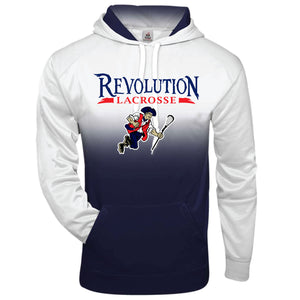 Revolution Lax Ombre Hooded Sweatshirt 2403 - RED OR NAVY