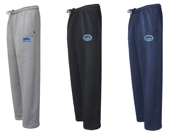 Albany Angels Hockey Pennant Open Bottomed Sweatpants Embroidered
