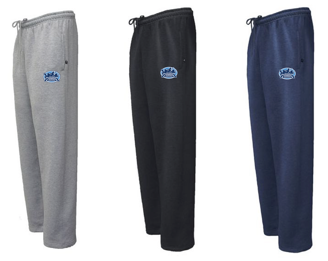Albany Angels Hockey Pennant Open Bottomed Sweatpants Embroidered
