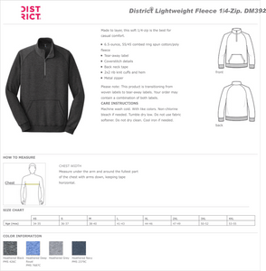 Perlmutter Eye Center - Light Weight Fleece 1/4 Zip DM392