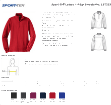 Perlmutter Eye Center Ladies 1/4 ZIp LST253