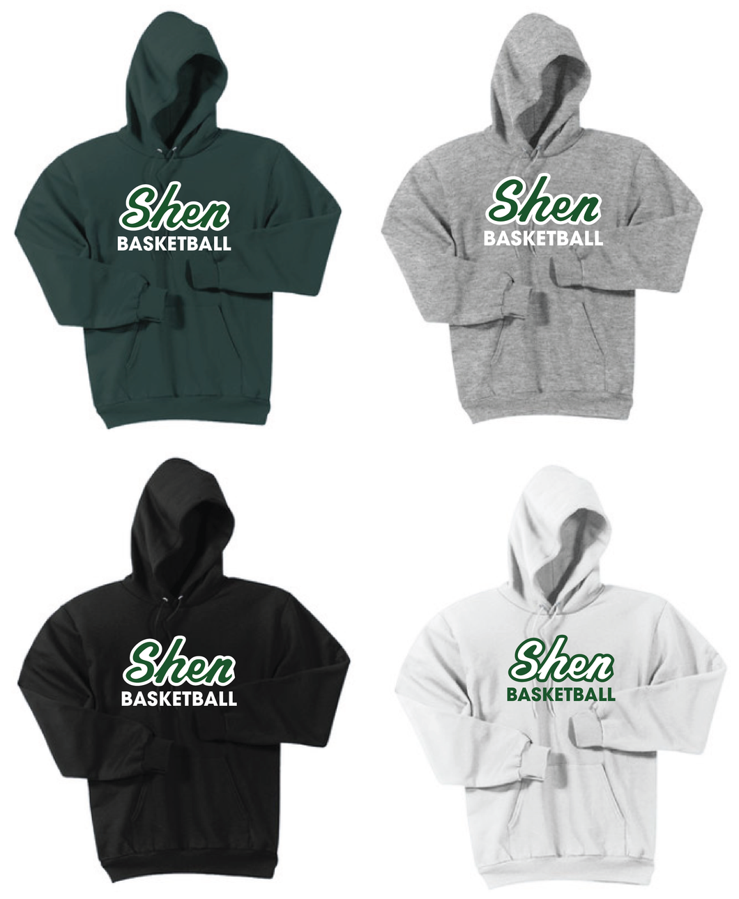 Shen Boys Basketball Port & Company® Essential Fleece Pullover Hooded Sweatshirt