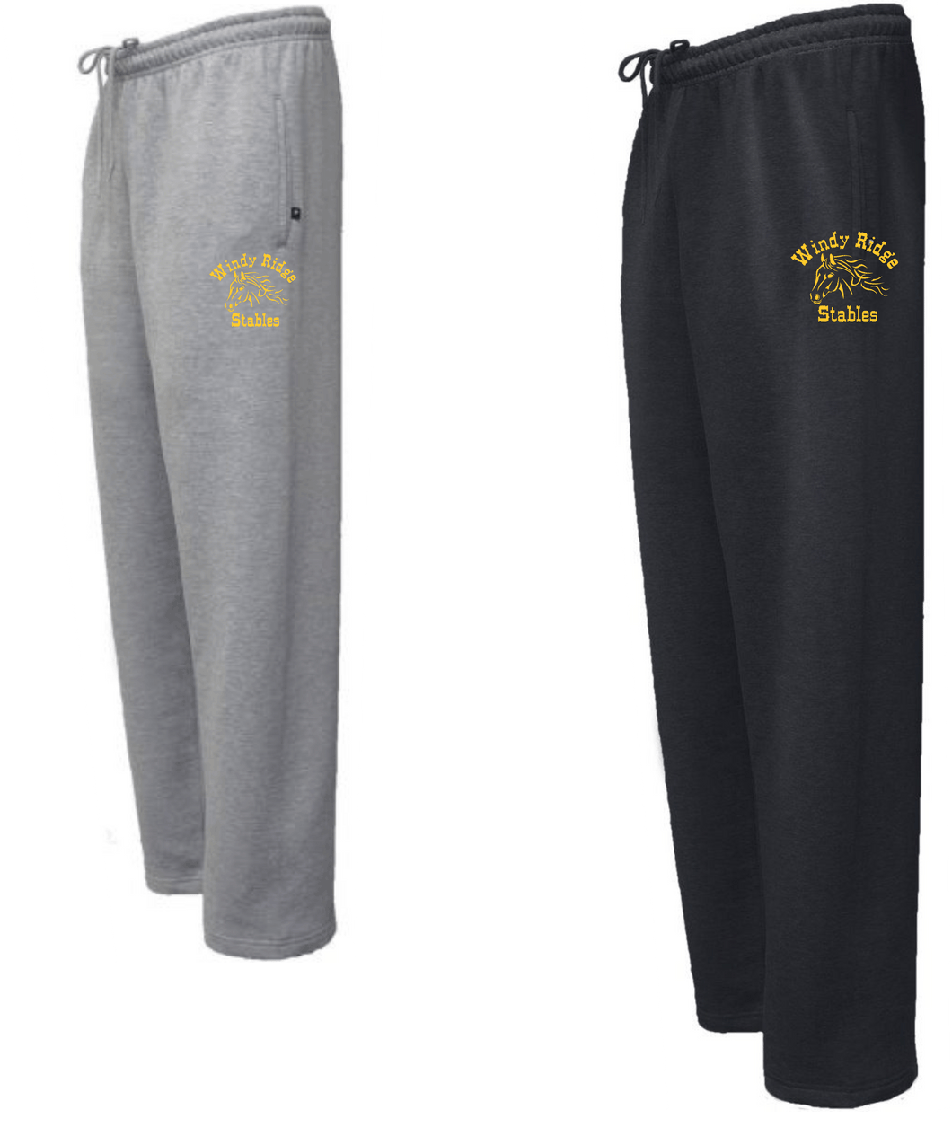 Windy Ridge Stables - Pocketed Open Bottom Sweatpants