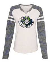 What the Puck - Camo Long SLeeve Ladies Tee  - LAT3534 Available in 2 colors