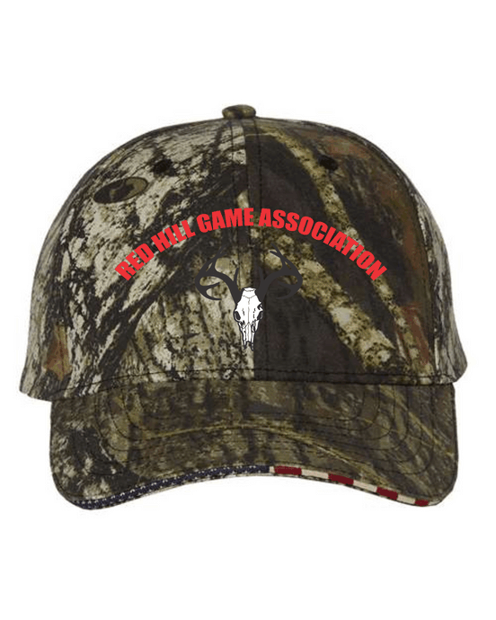 1 Red Hill Game Association - Camo Flag Hat USA350