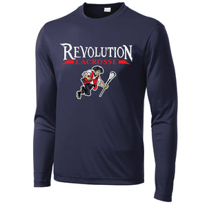 Revolution Lax Performance Long Sleeve Tee st350Ls- RED, NAVY OR GREY